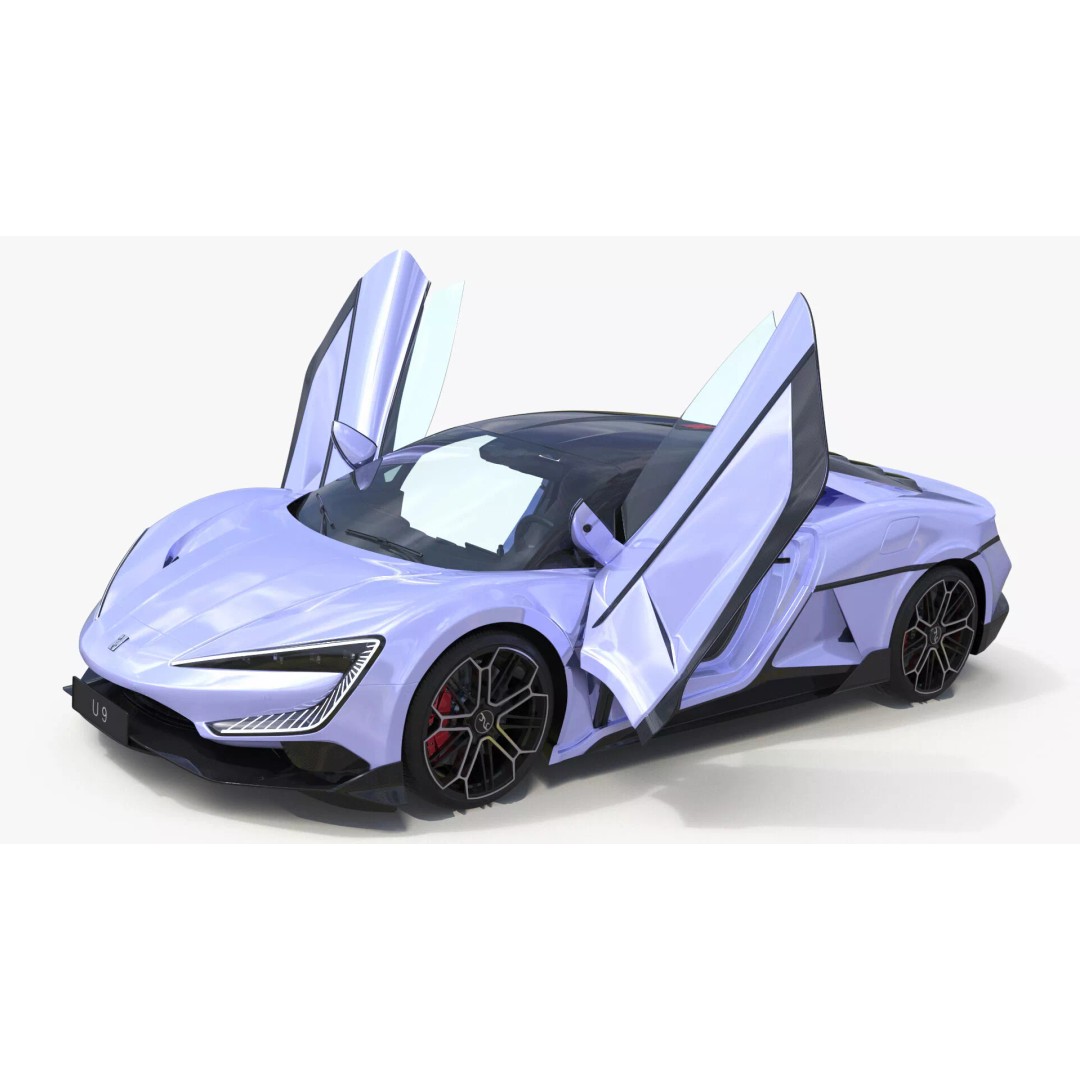 BYD Yangwang U9 Violet Color 3D Model – High Poly PBR Asset, FBX, OBJ - View 25