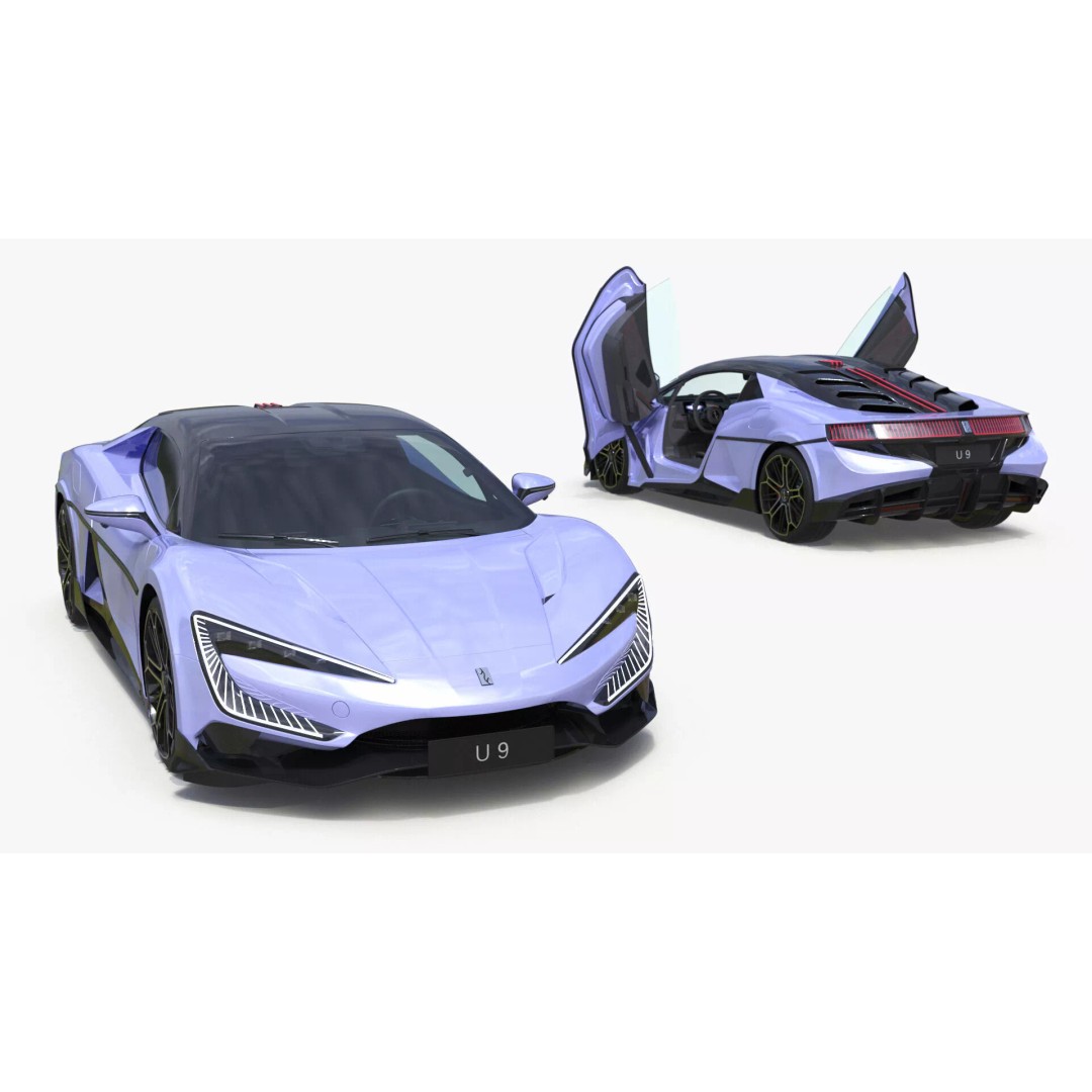 BYD Yangwang U9 Violet Color 3D Model – High Poly PBR Asset, FBX, OBJ - View 26