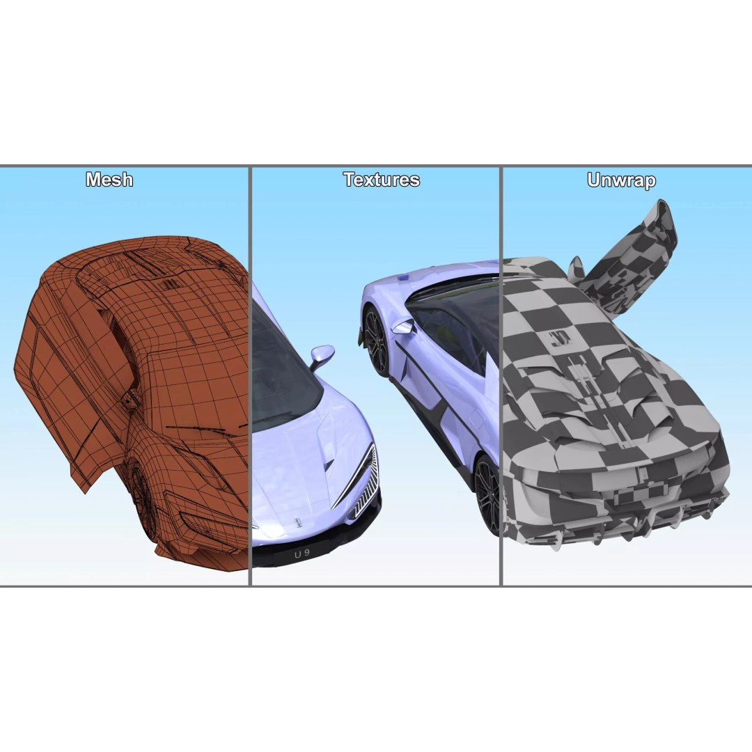 BYD Yangwang U9 Violet Color 3D Model – High Poly PBR Asset, FBX, OBJ - View 27