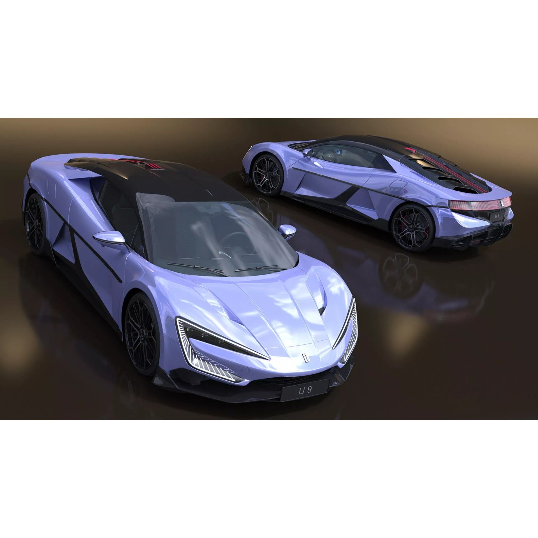 BYD Yangwang U9 Violet Color 3D Model – High Poly PBR Asset, FBX, OBJ - View 8