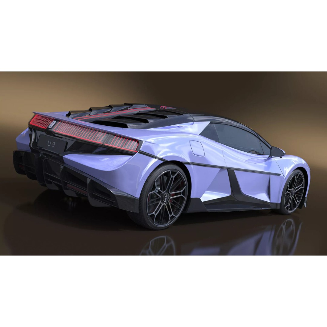 BYD Yangwang U9 Violet Color 3D Model – High Poly PBR Asset, FBX, OBJ - View 9