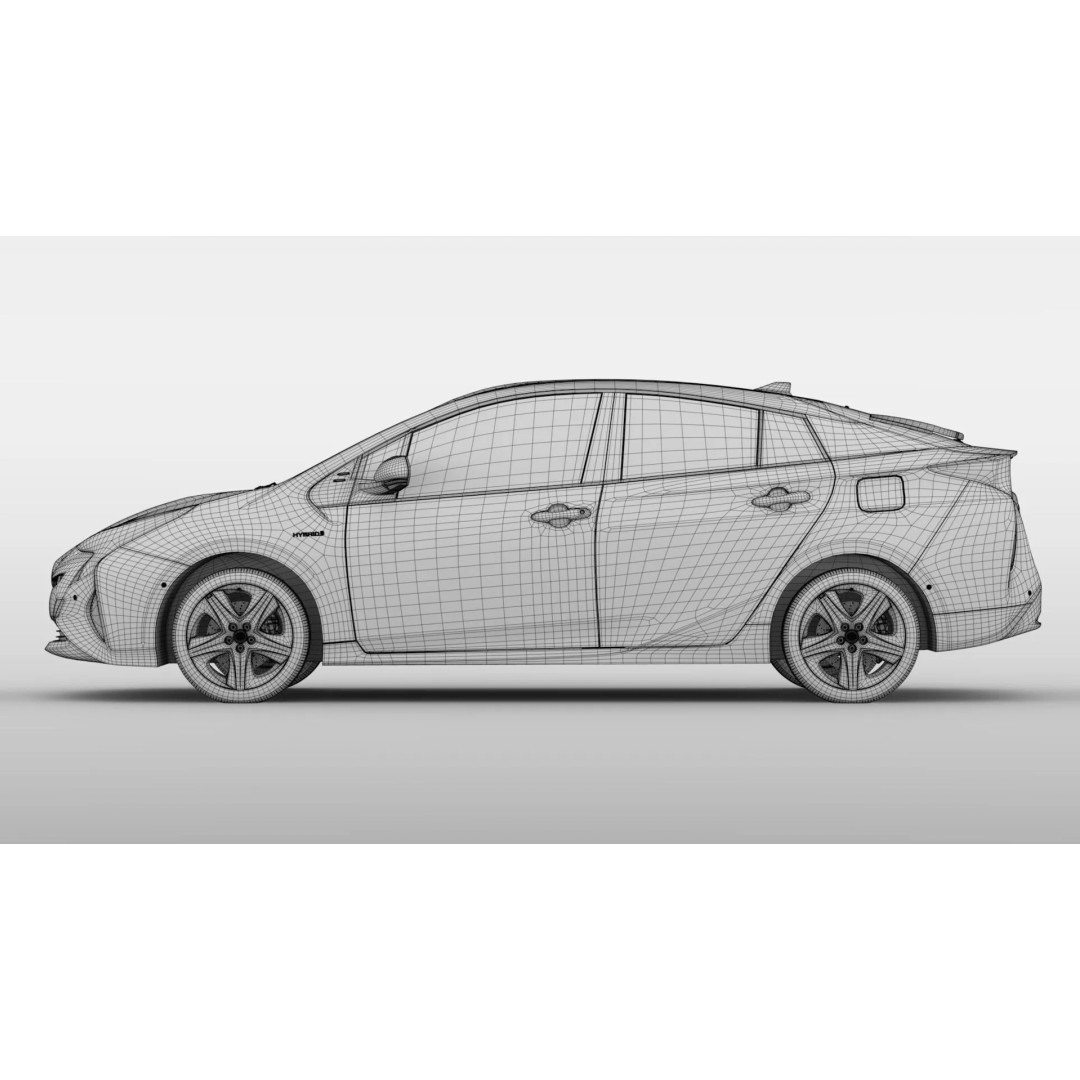 Toyota Prius 2016 3D Model – High Poly Photorealistic Asset, FBX