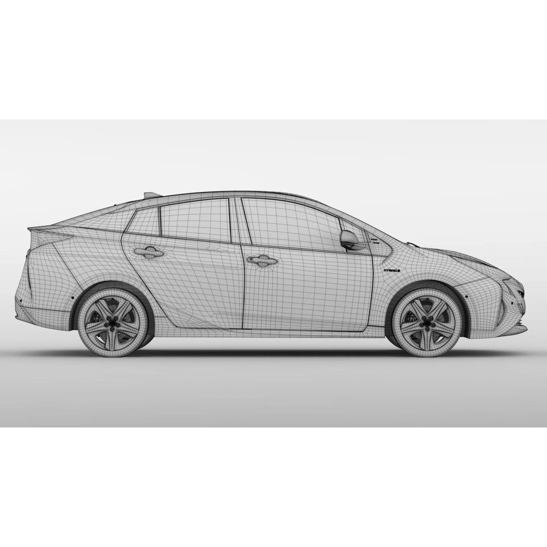 Toyota Prius 2016 3D Model – High Poly Photorealistic Asset, FBX - View 24