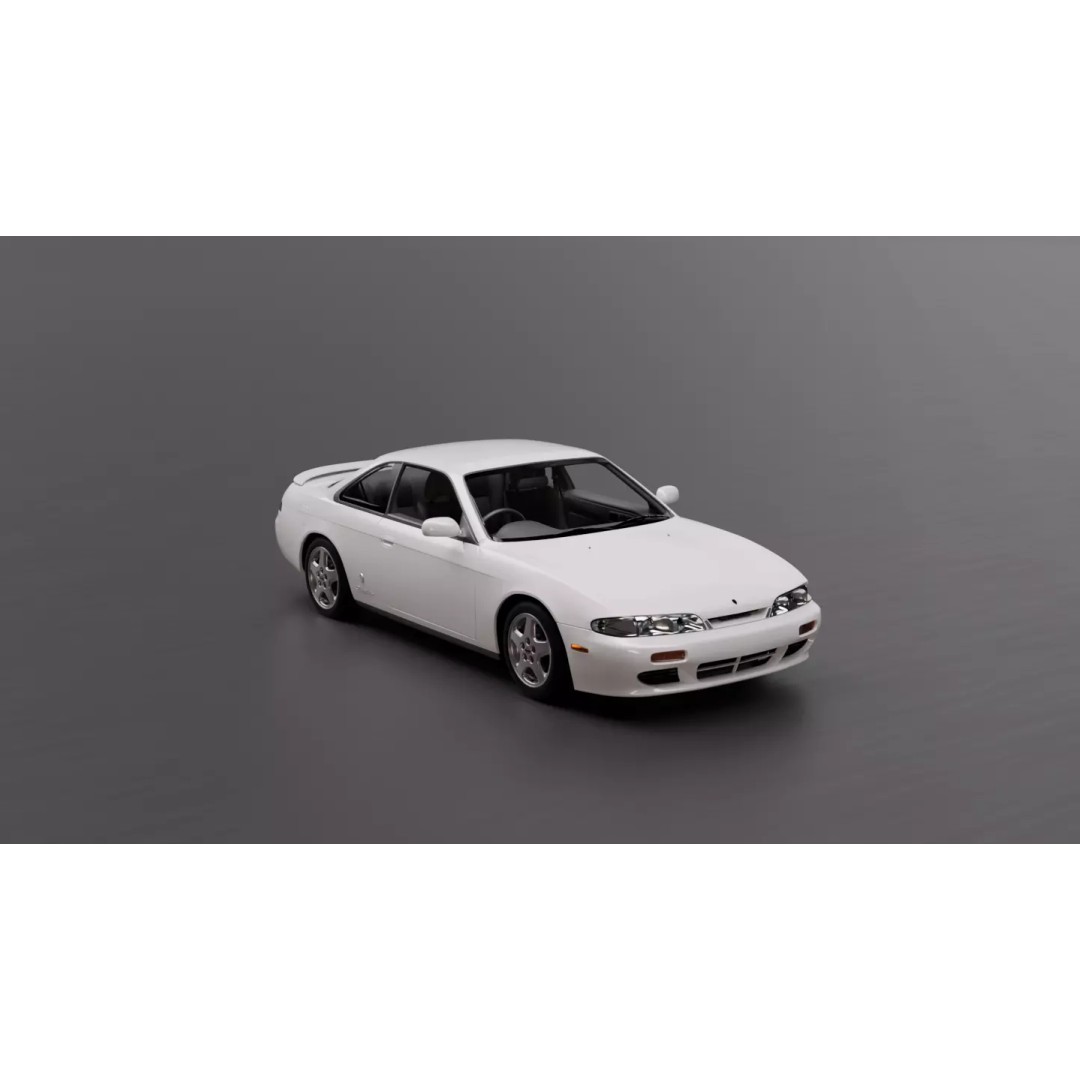 Nissan Silvia S14 3D Model – High Fidelity Vehicle Asset, FBX, OBJ - View 11