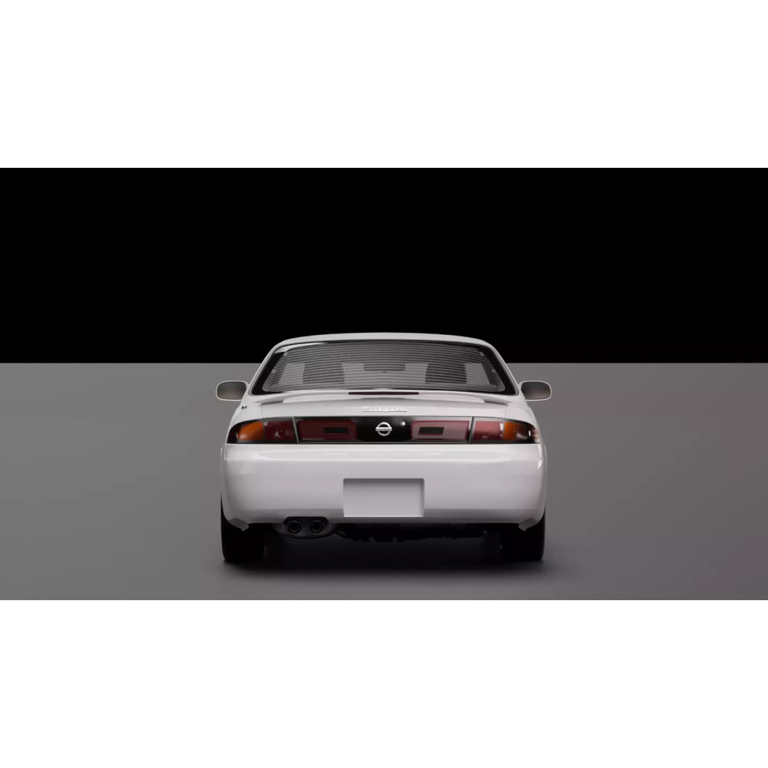 Nissan Silvia S14 3D Model – High Fidelity Vehicle Asset, FBX, OBJ - View 14