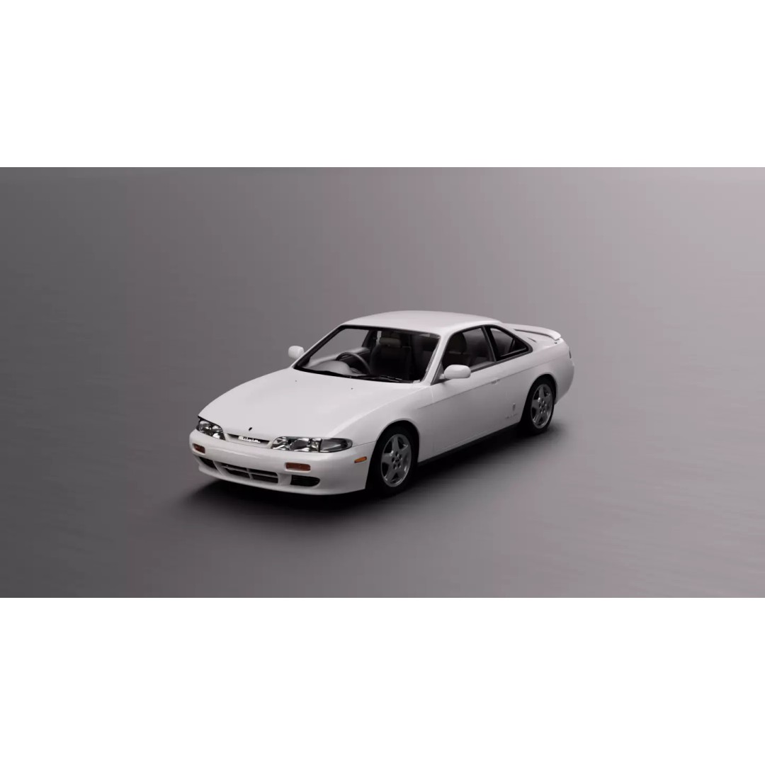 Nissan Silvia S14 3D Model – High Fidelity Vehicle Asset, FBX, OBJ - View 2