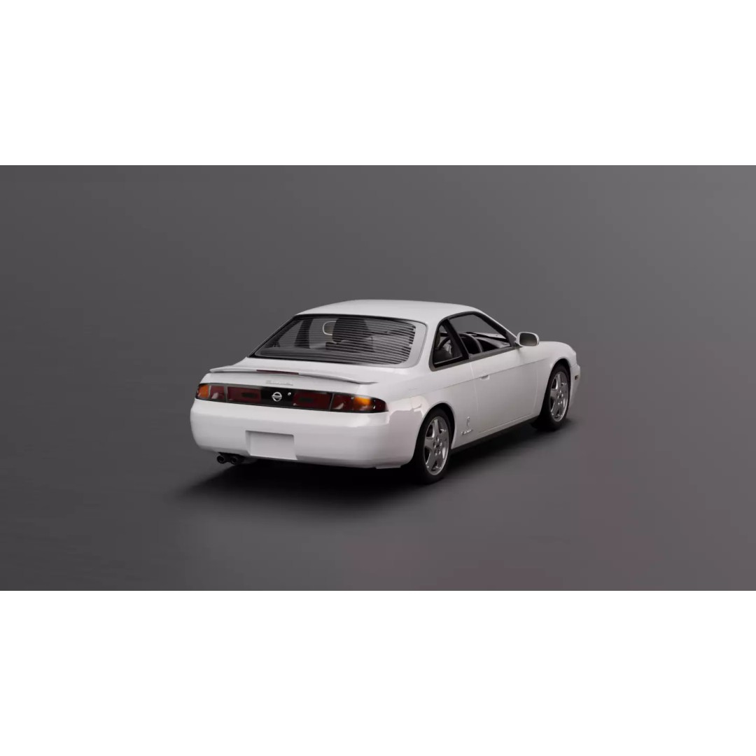 Nissan Silvia S14 3D Model – High Fidelity Vehicle Asset, FBX, OBJ - View 3