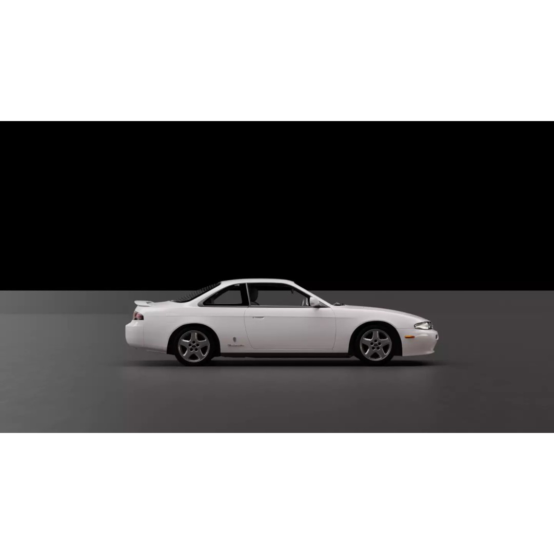 Nissan Silvia S14 3D Model – High Fidelity Vehicle Asset, FBX, OBJ - View 4