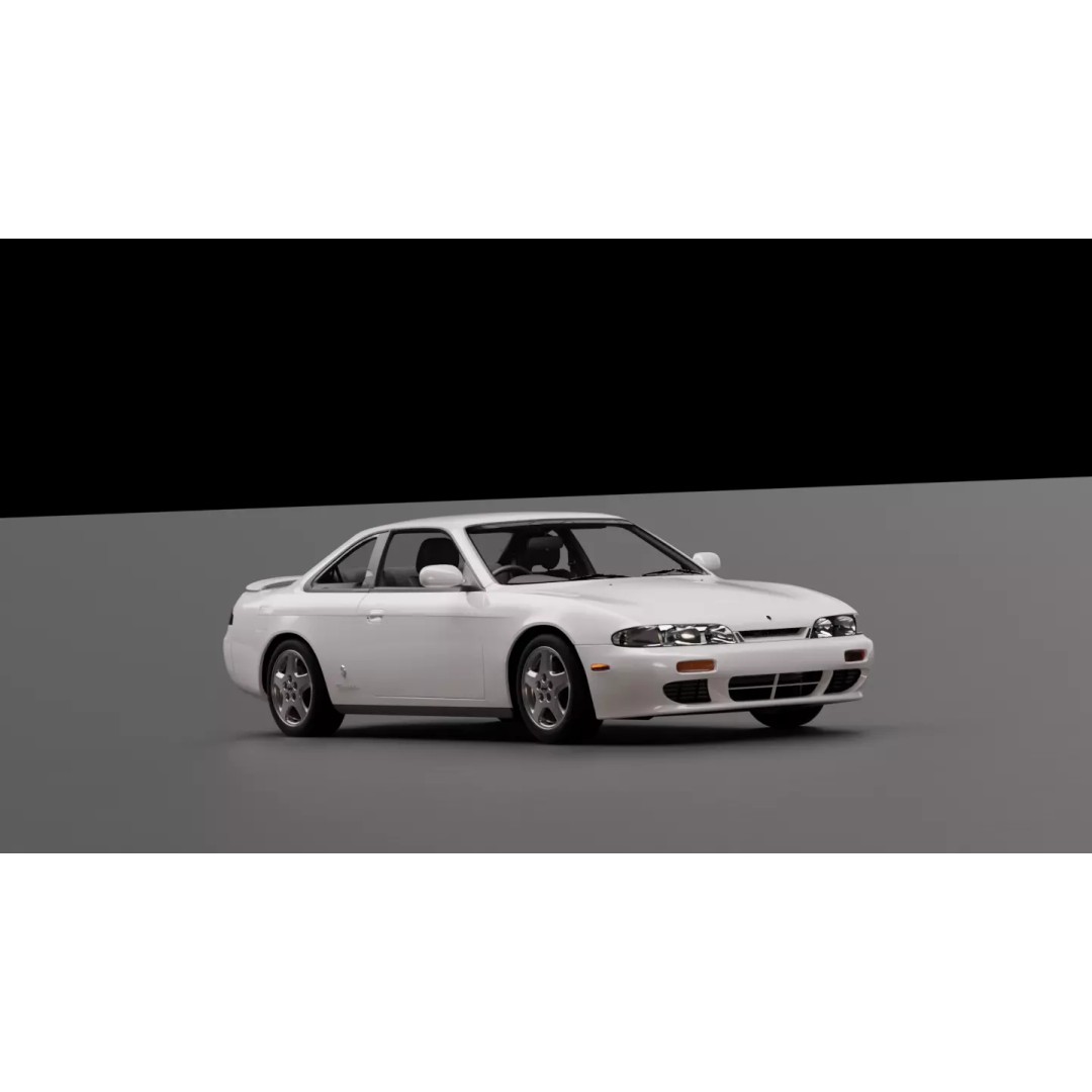 Nissan Silvia S14 3D Model – High Fidelity Vehicle Asset, FBX, OBJ - View 5