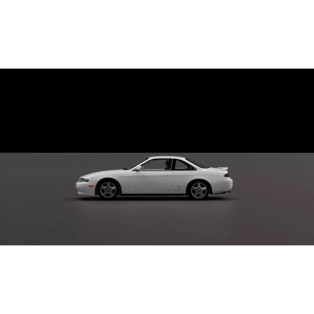 Nissan Silvia S14 3D Model – High Fidelity Vehicle Asset, FBX, OBJ - View 9