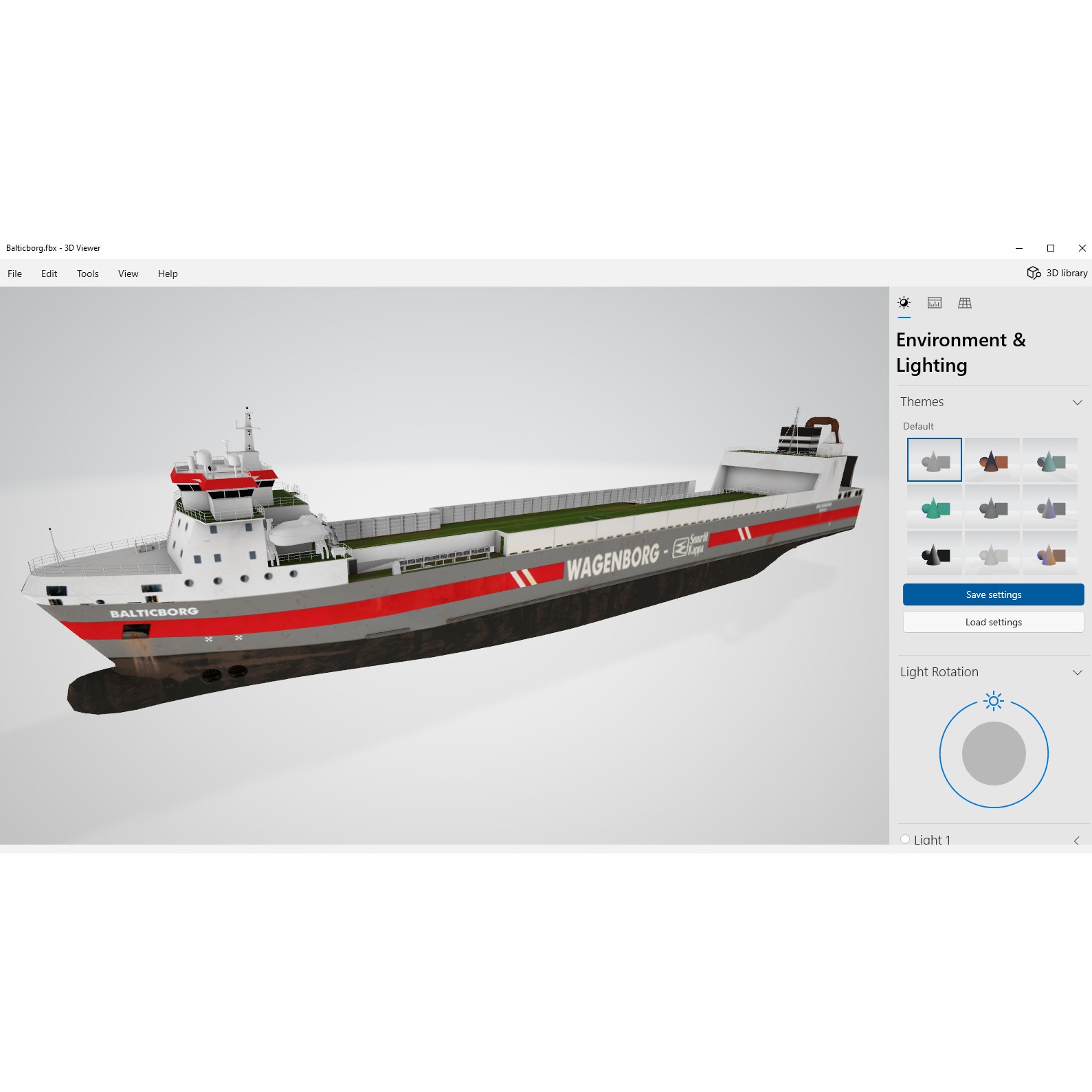 Ro-Ro Cargo Vessel - Low-Poly 3D Model - View 3