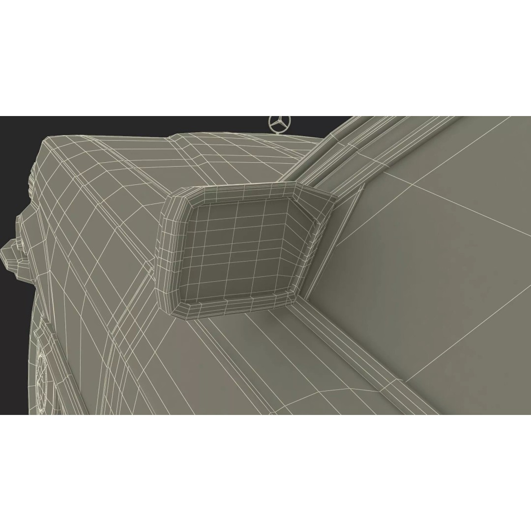 Mercedes Benz 350 SE Blue 3D Model – Vintage Luxury Sedan, FBX - View 46