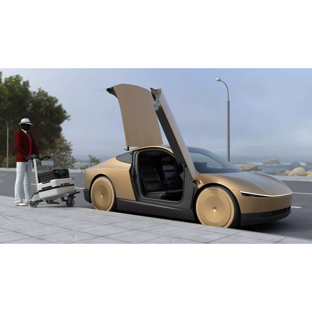 Tesla Cybercab Robotaxi 3D Model – Futuristic EV Concept, PBR Textures - View 4