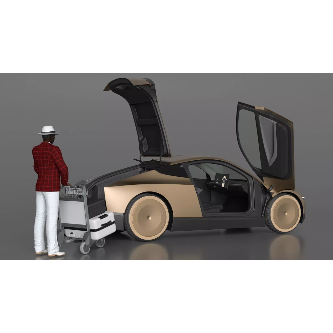 Tesla Cybercab Robotaxi 3D Model – Futuristic EV Concept, PBR Textures - View 5
