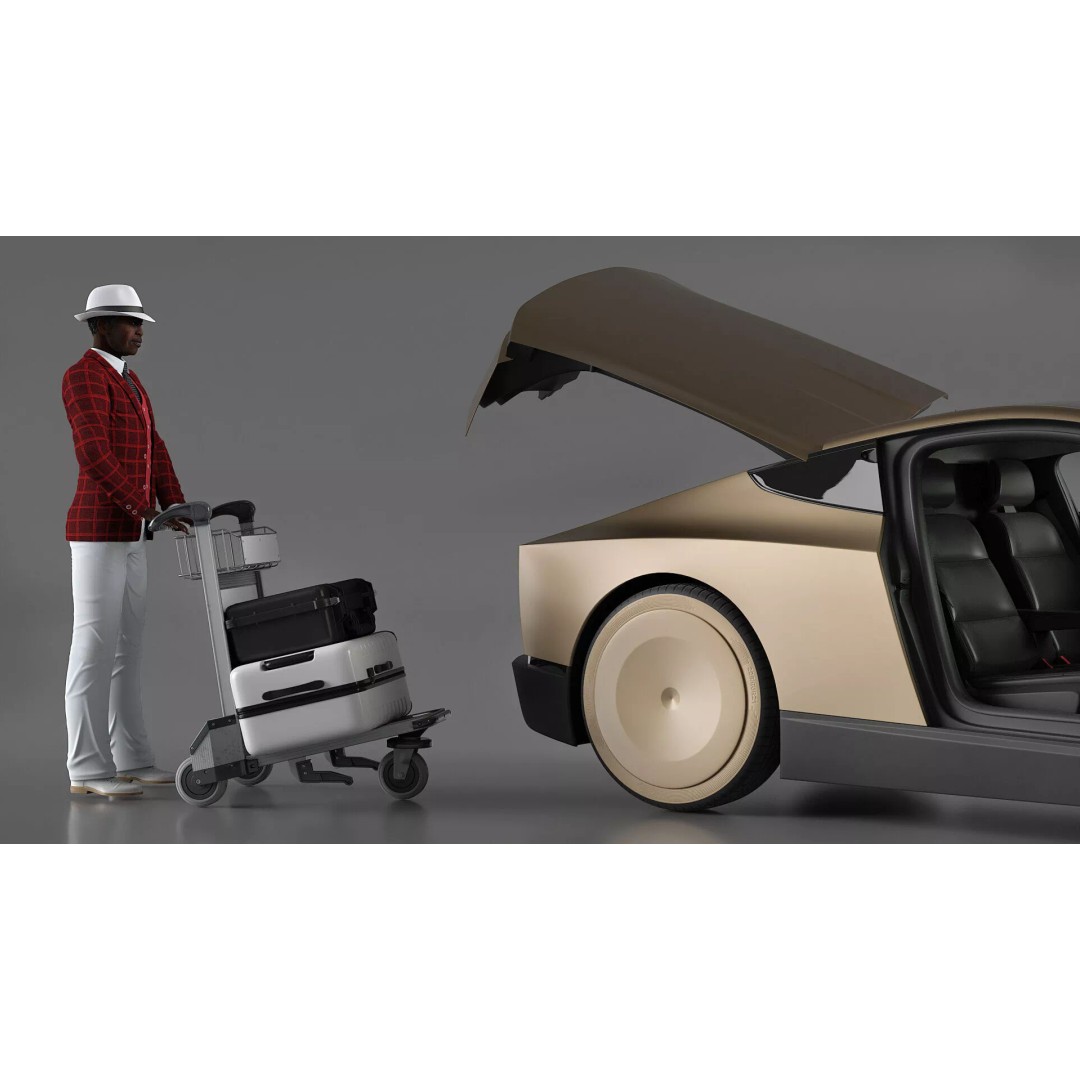 Tesla Cybercab Robotaxi 3D Model – Futuristic EV Concept, PBR Textures - View 6