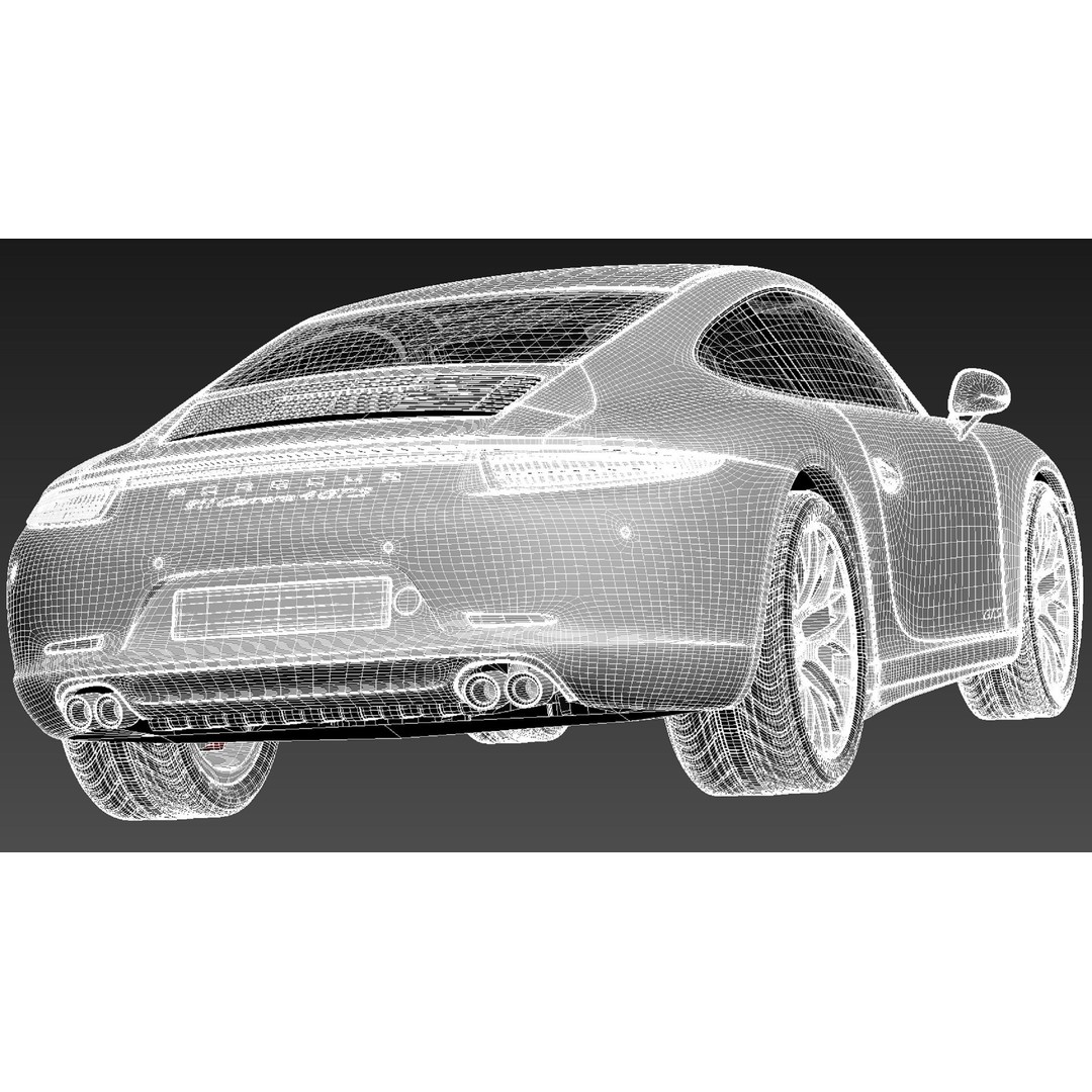 Porsche 911 Carrera GTS Coupe 2016 3D Model – High Poly Game Asset, FBX