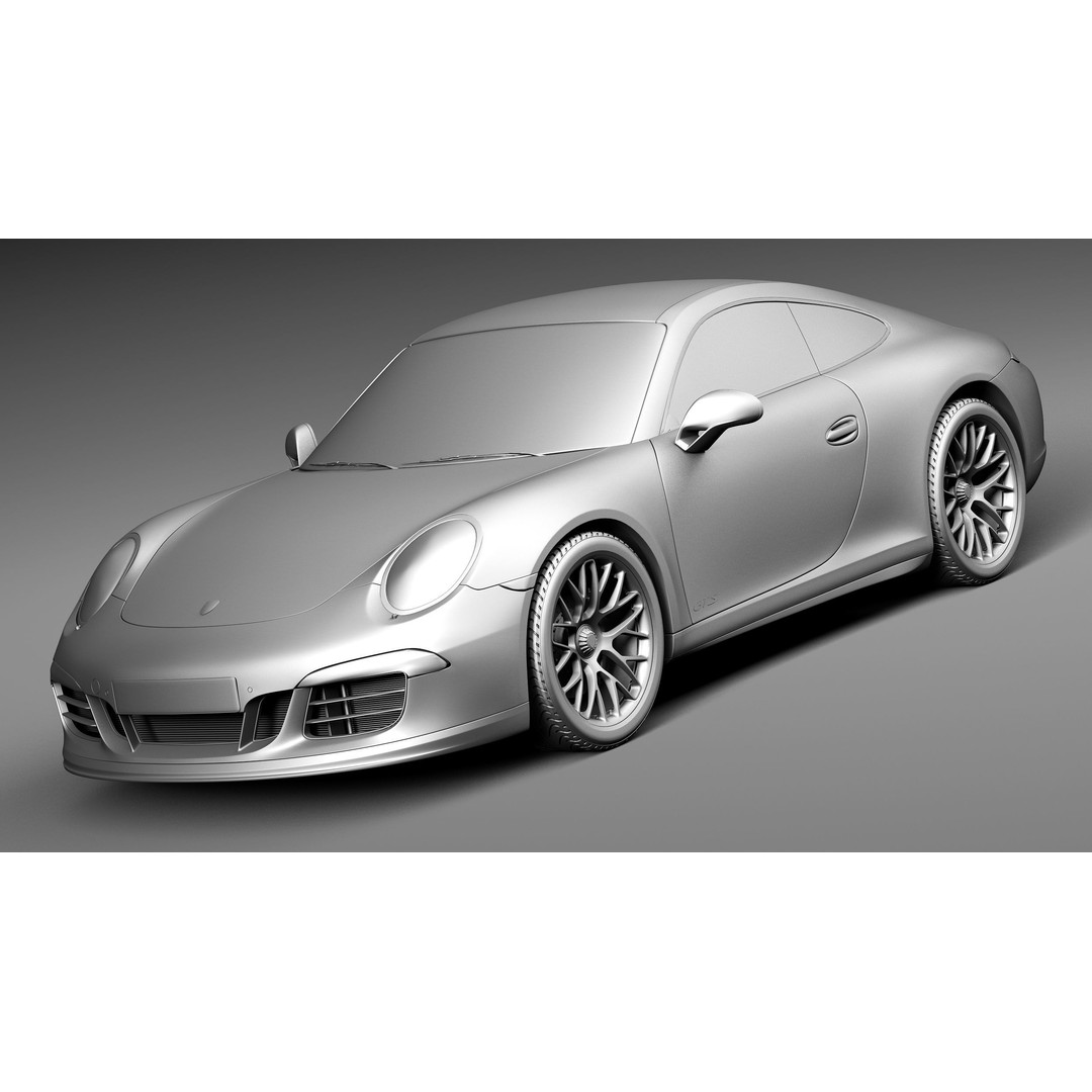 Porsche 911 Carrera GTS Coupe 2016 3D Model – High Poly Game Asset, FBX - View 11