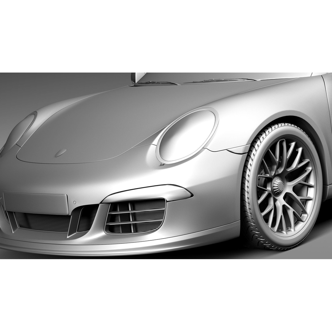 Porsche 911 Carrera GTS Coupe 2016 3D Model – High Poly Game Asset, FBX - View 13
