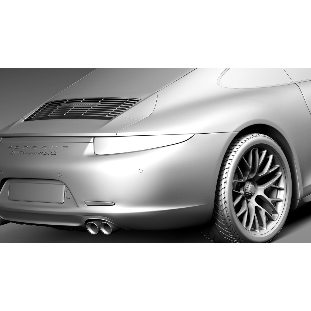Porsche 911 Carrera GTS Coupe 2016 3D Model – High Poly Game Asset, FBX - View 14