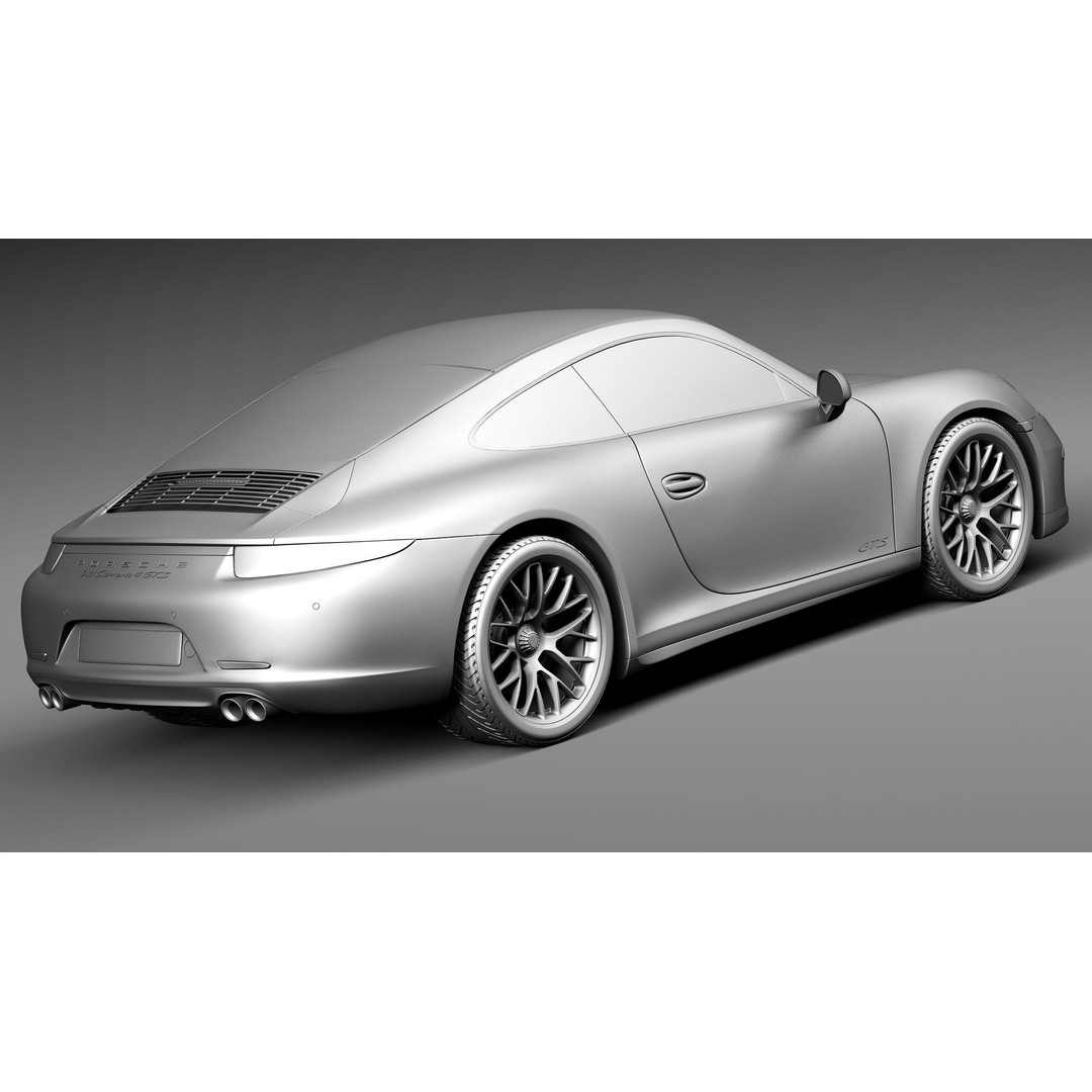 Porsche 911 Carrera GTS Coupe 2016 3D Model – High Poly Game Asset, FBX - View 15