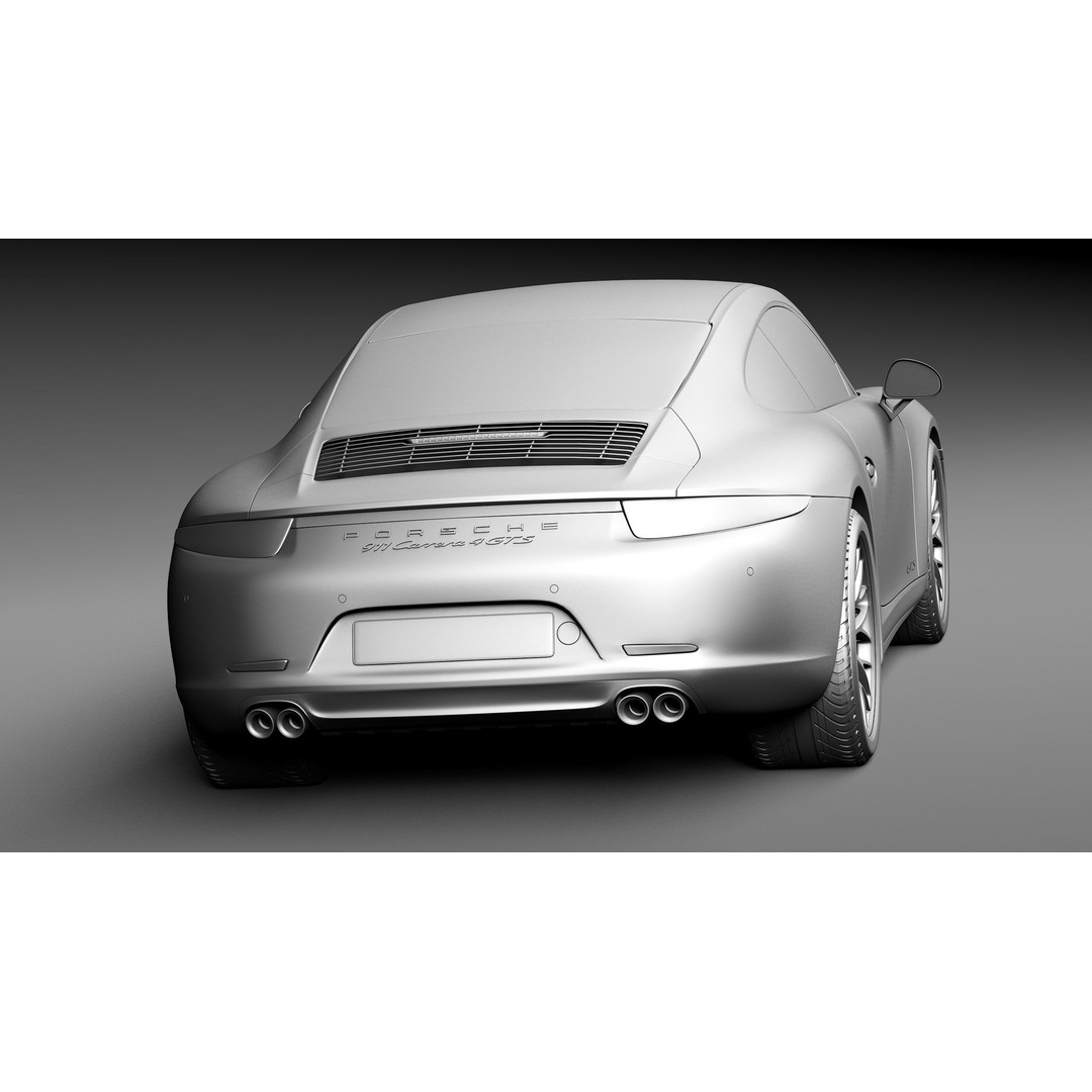 Porsche 911 Carrera GTS Coupe 2016 3D Model – High Poly Game Asset, FBX - View 16