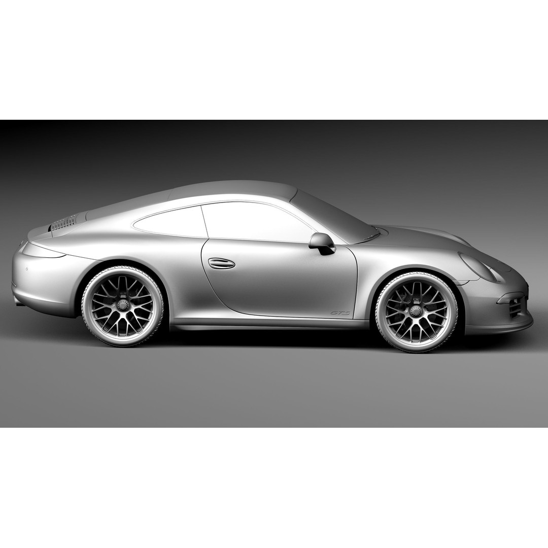 Porsche 911 Carrera GTS Coupe 2016 3D Model – High Poly Game Asset, FBX - View 17