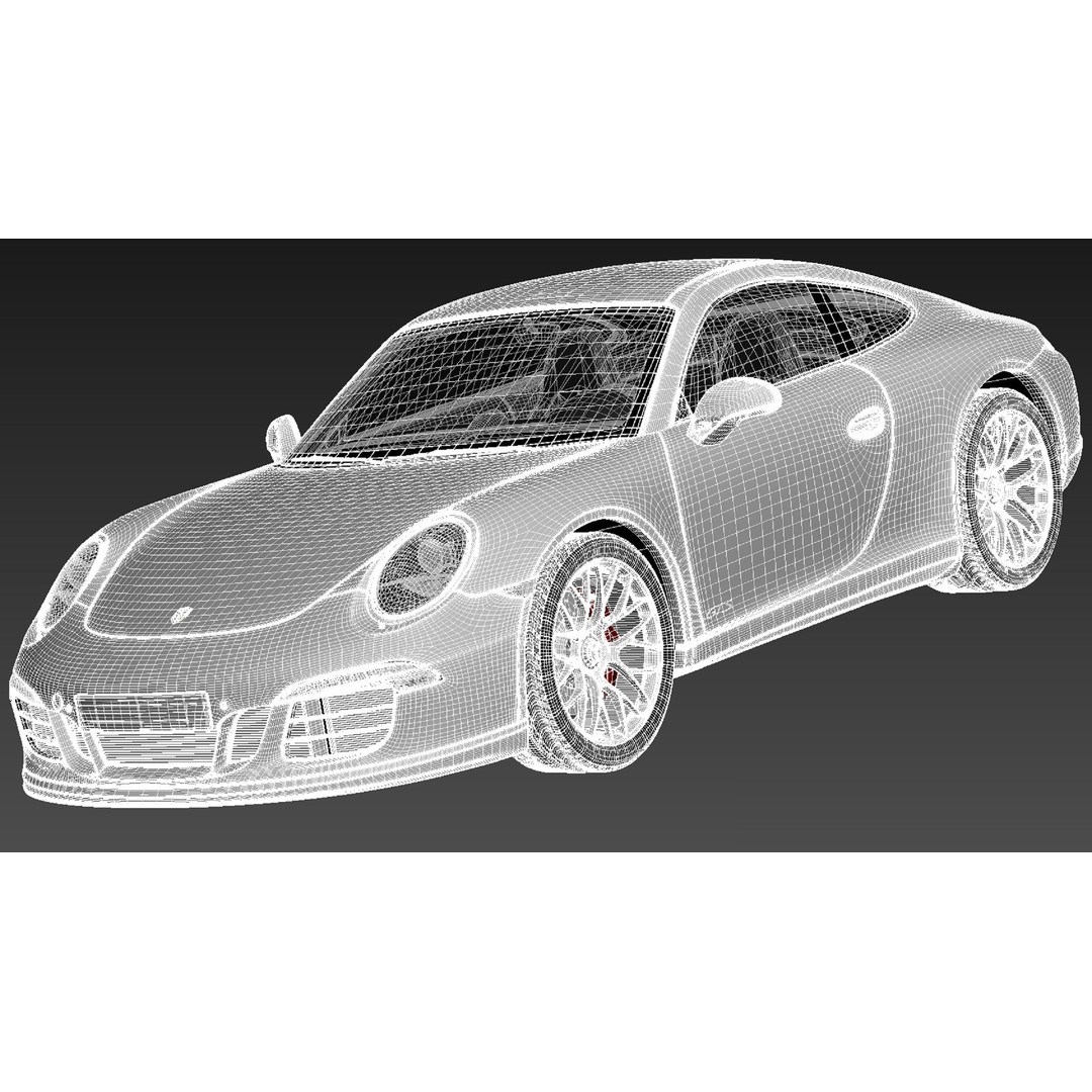 Porsche 911 Carrera GTS Coupe 2016 3D Model – High Poly Game Asset, FBX - View 19