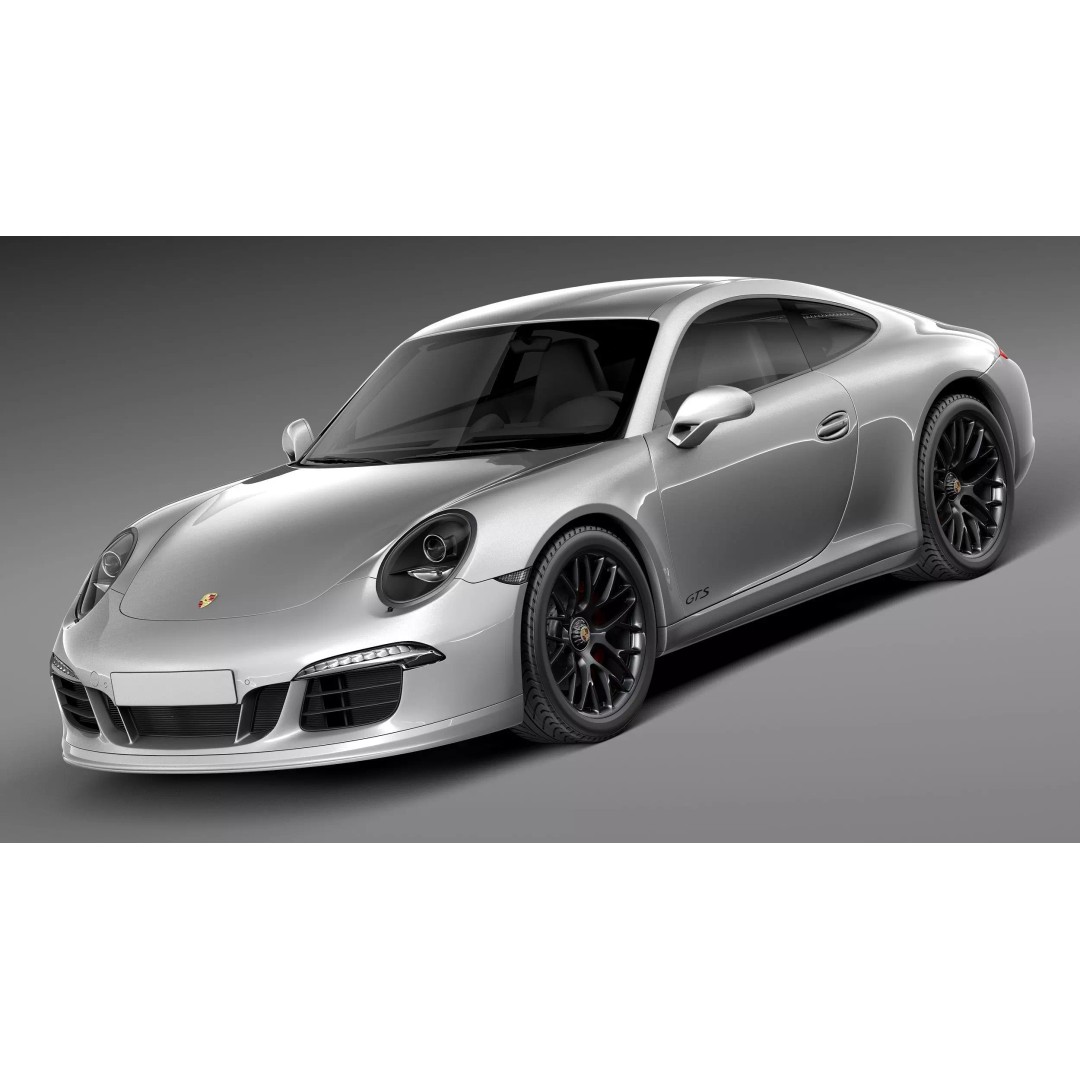 Porsche 911 Carrera GTS Coupe 2016 3D Model – High Poly Game Asset, FBX - View 2