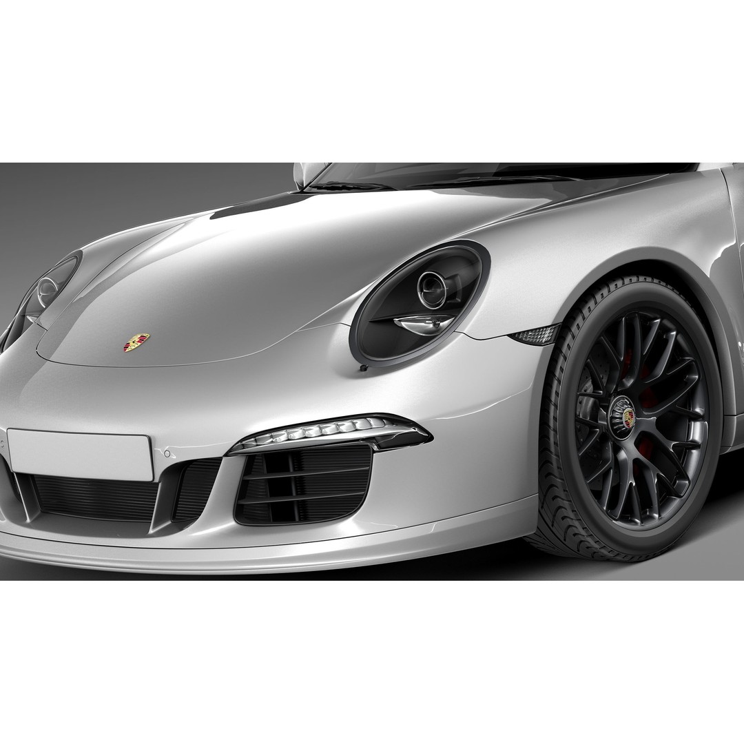 Porsche 911 Carrera GTS Coupe 2016 3D Model – High Poly Game Asset, FBX - View 4