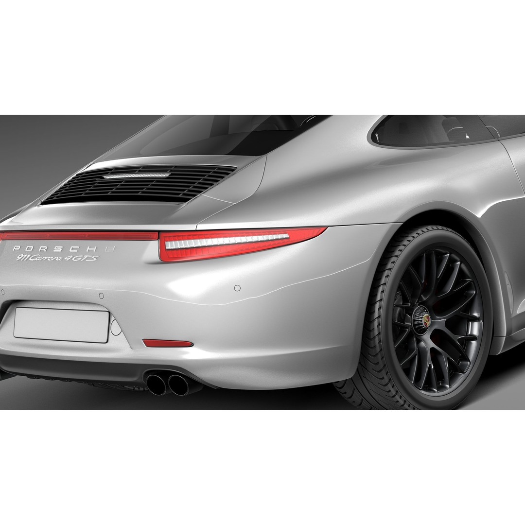 Porsche 911 Carrera GTS Coupe 2016 3D Model – High Poly Game Asset, FBX - View 5