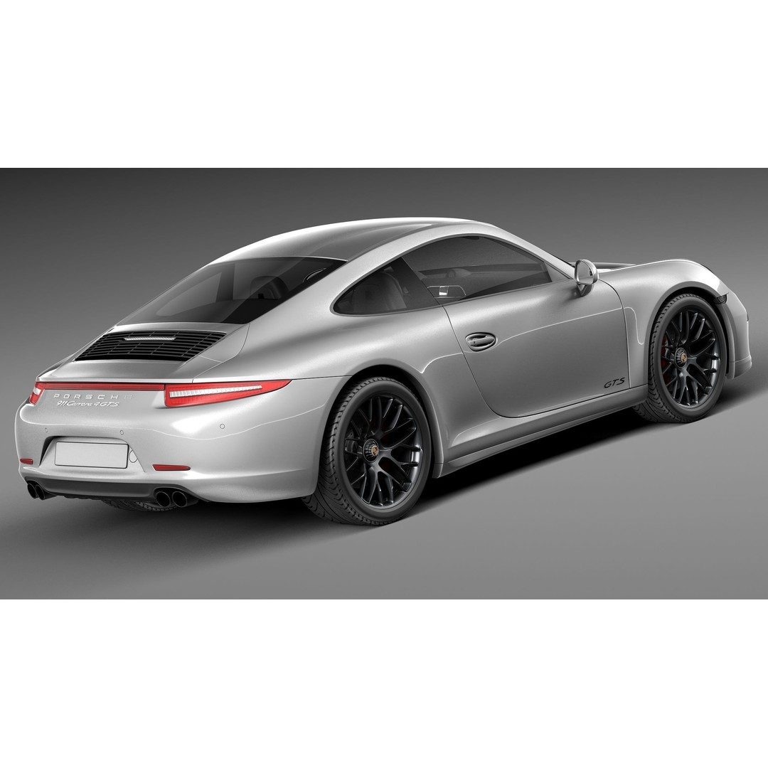 Porsche 911 Carrera GTS Coupe 2016 3D Model – High Poly Game Asset, FBX - View 6