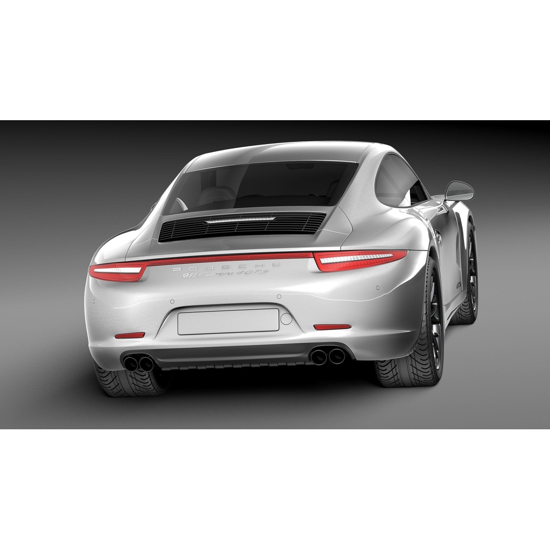 Porsche 911 Carrera GTS Coupe 2016 3D Model – High Poly Game Asset, FBX - View 7