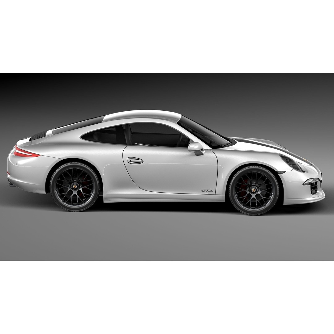 Porsche 911 Carrera GTS Coupe 2016 3D Model – High Poly Game Asset, FBX - View 8