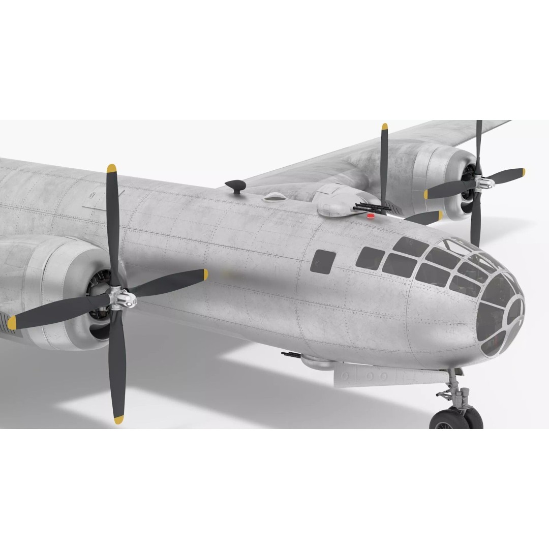 Strategic Heavy Bomber 3D Model – PBR Military Aircraft, FBX - View 11