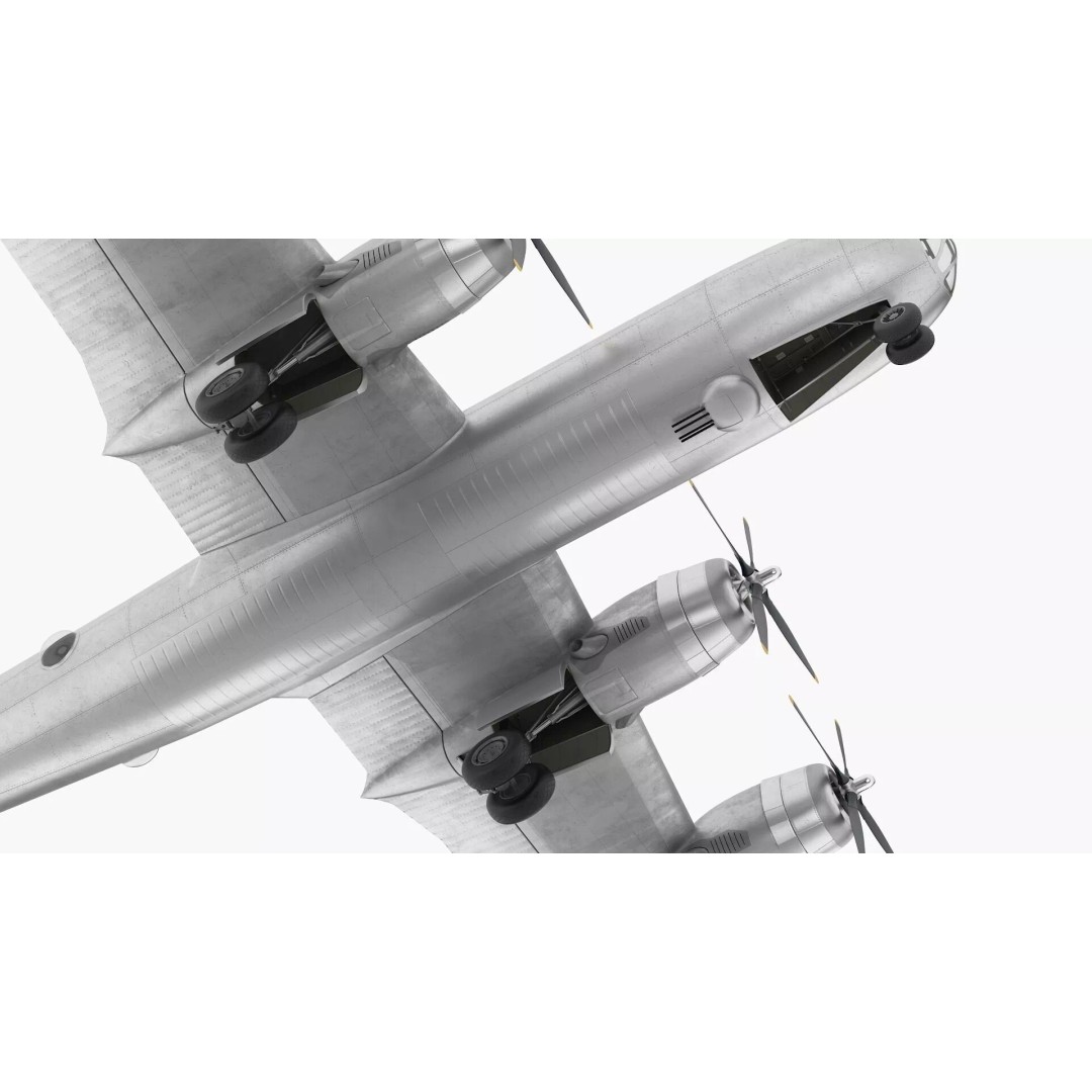 Strategic Heavy Bomber 3D Model – PBR Military Aircraft, FBX - View 12