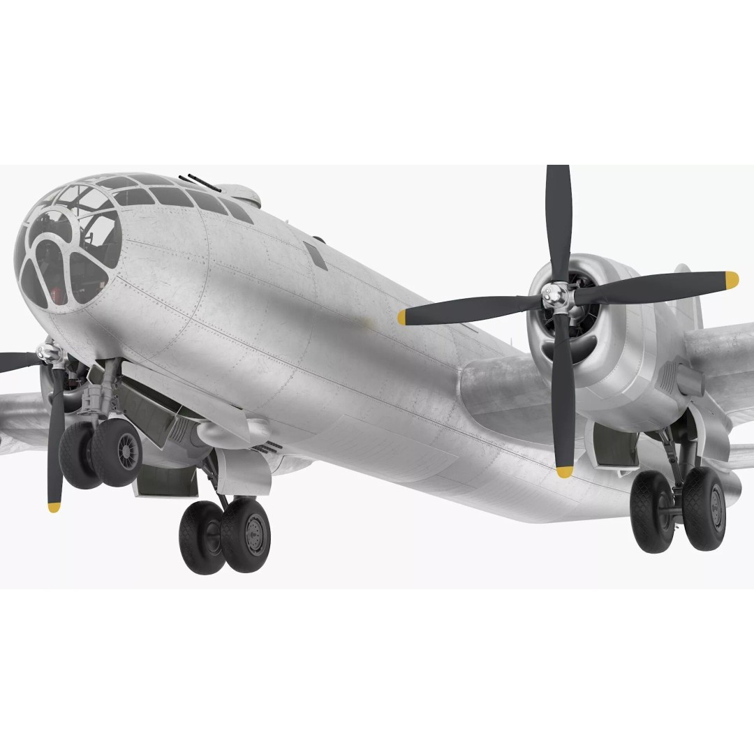 Strategic Heavy Bomber 3D Model – PBR Military Aircraft, FBX - View 14