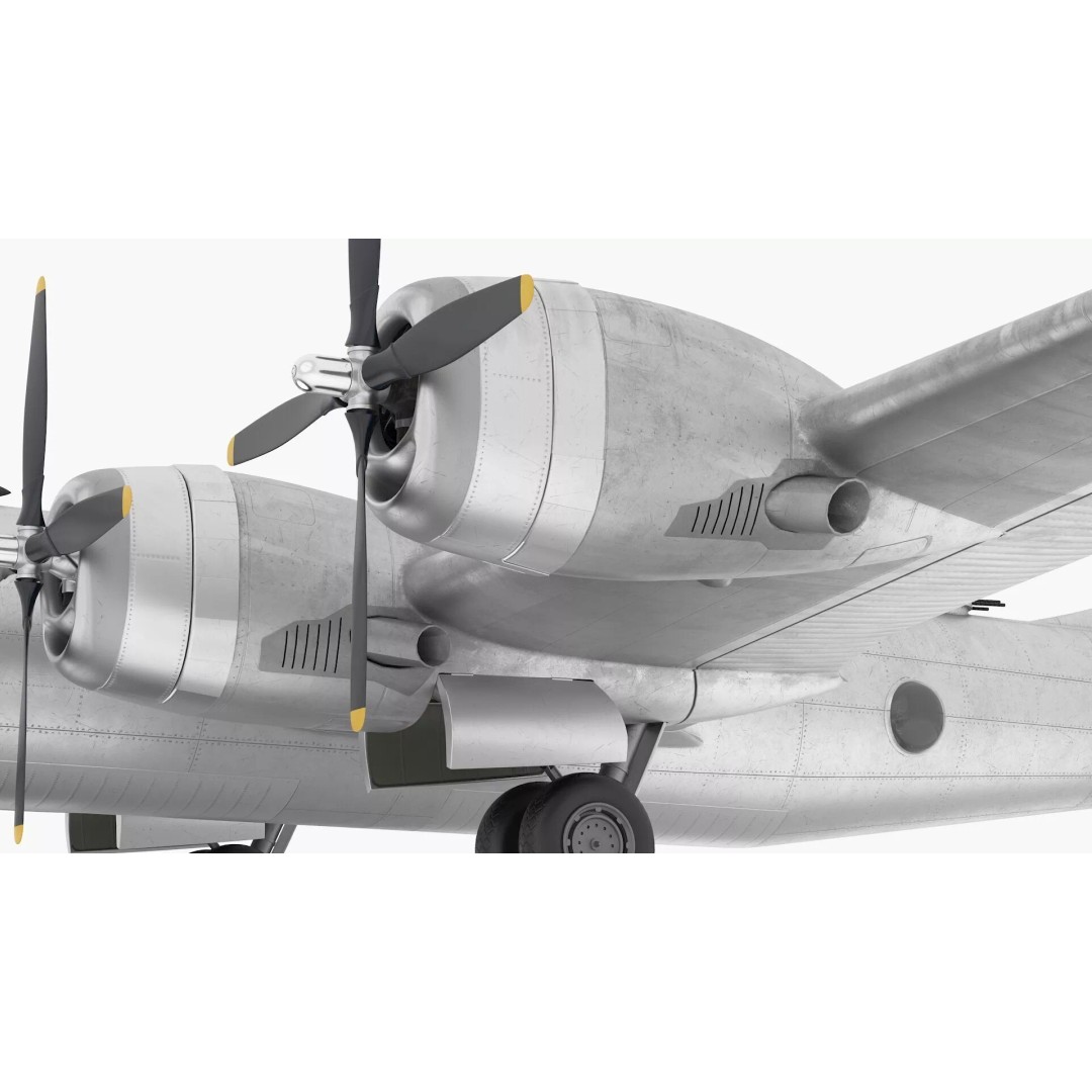 Strategic Heavy Bomber 3D Model – PBR Military Aircraft, FBX - View 15