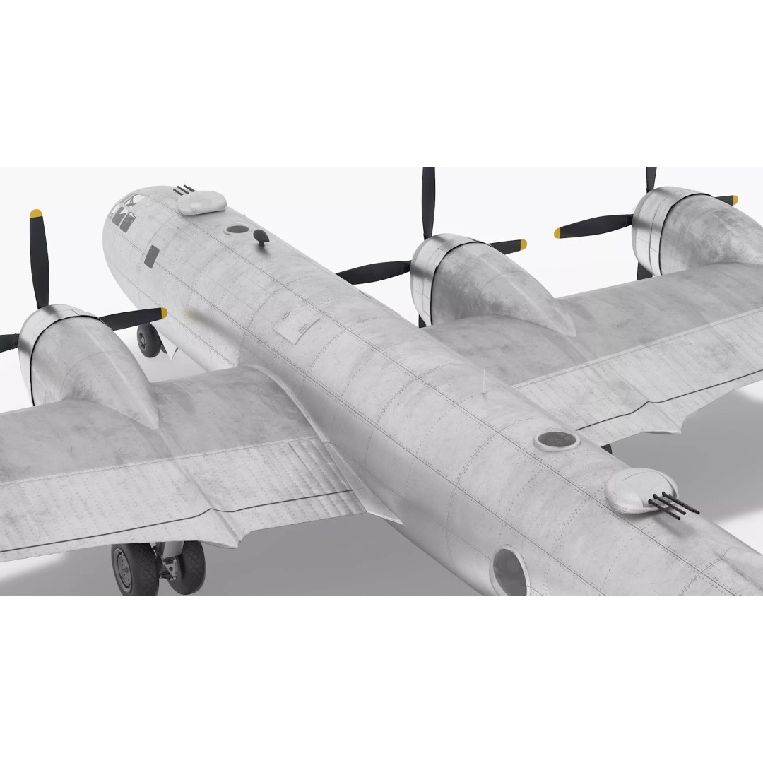 Strategic Heavy Bomber 3D Model – PBR Military Aircraft, FBX - View 17