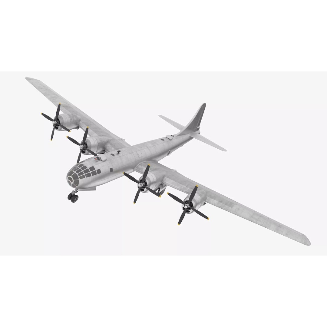 Strategic Heavy Bomber 3D Model – PBR Military Aircraft, FBX - View 2