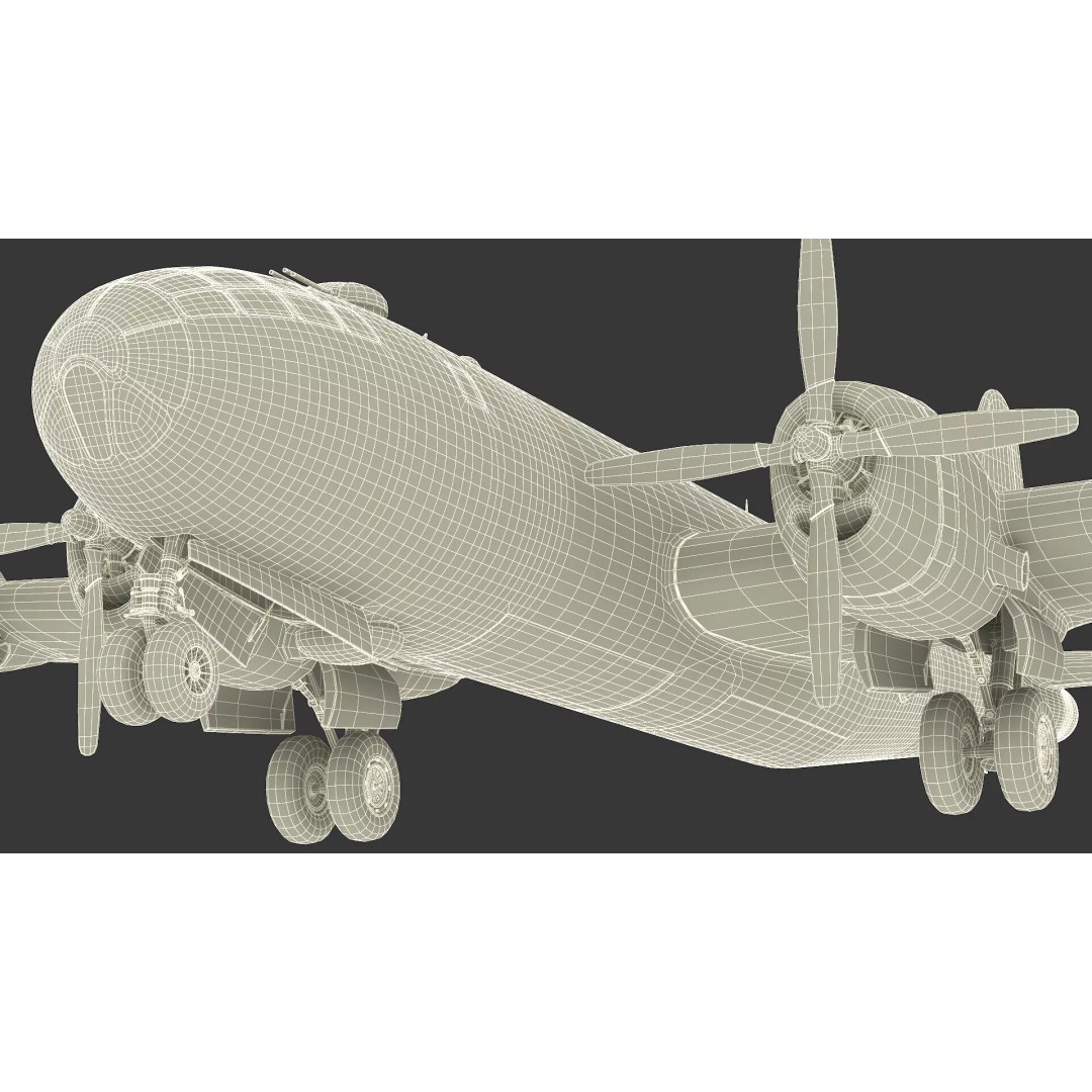Strategic Heavy Bomber 3D Model – PBR Military Aircraft, FBX - View 31