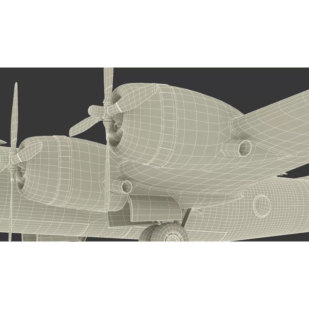 Strategic Heavy Bomber 3D Model – PBR Military Aircraft, FBX - View 33