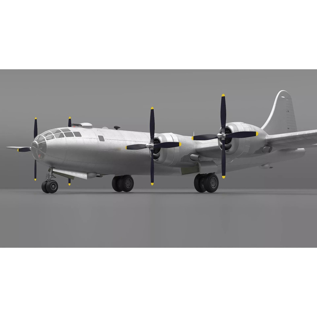 Strategic Heavy Bomber 3D Model – PBR Military Aircraft, FBX - View 6