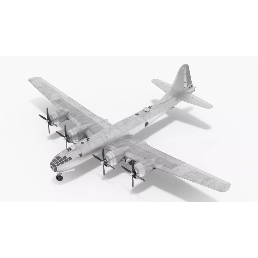 Strategic Heavy Bomber 3D Model – PBR Military Aircraft, FBX - View 7
