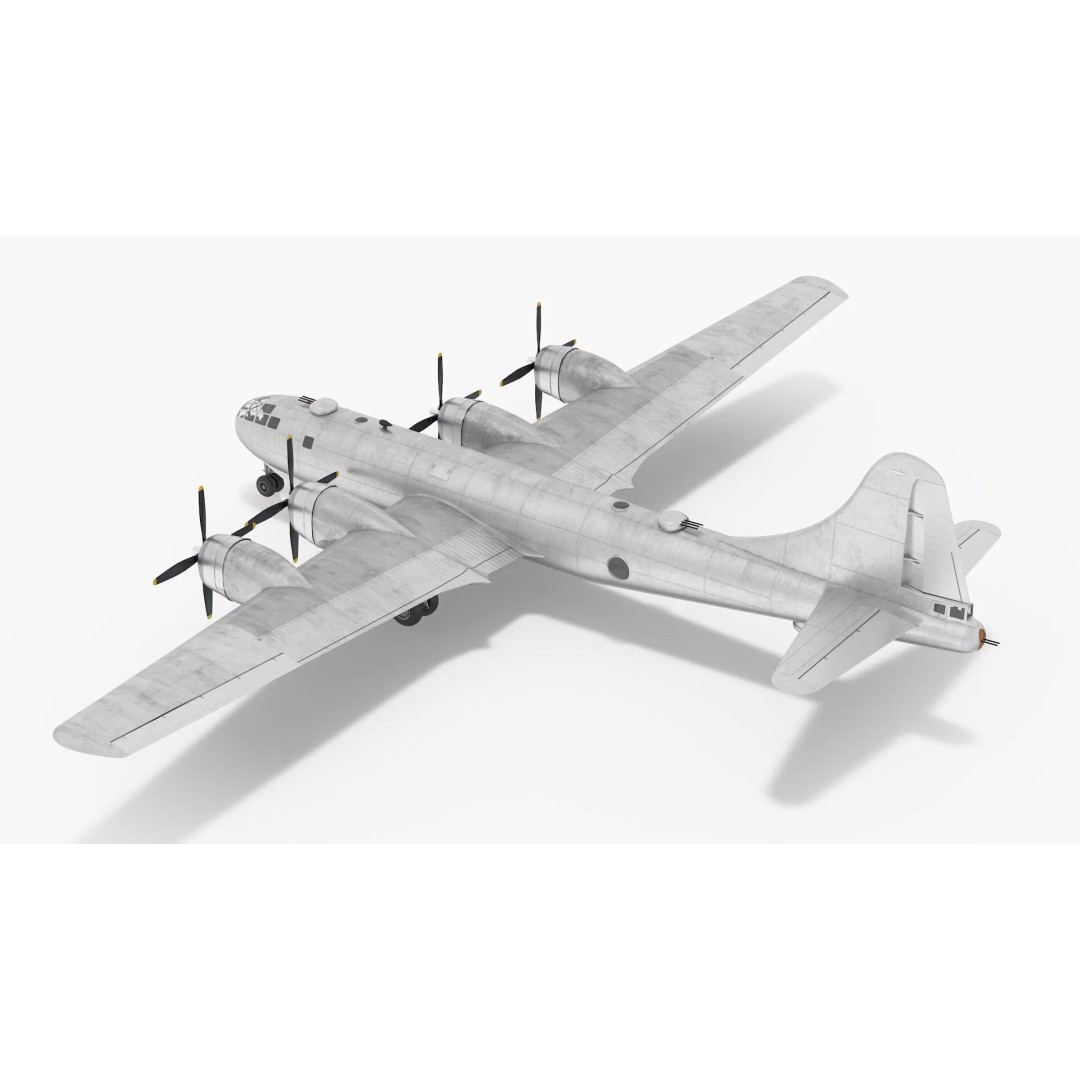 Strategic Heavy Bomber 3D Model – PBR Military Aircraft, FBX - View 9