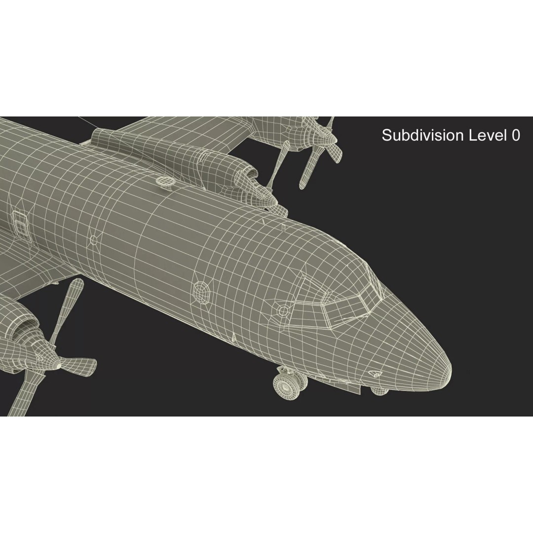 Maritime Patrol Aircraft 3D Model – PBR Textured Military Asset, FBX - View 17