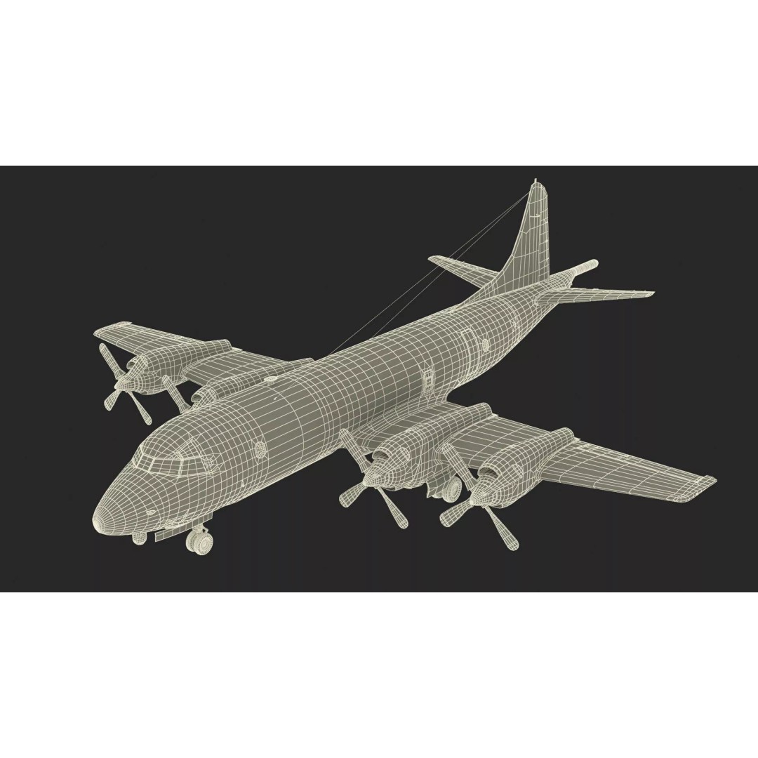 Maritime Patrol Aircraft 3D Model – PBR Textured Military Asset, FBX - View 22