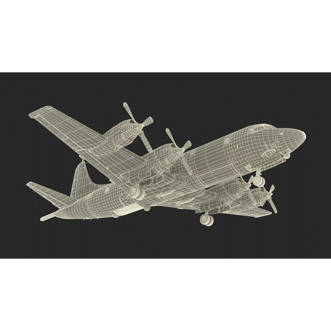 Maritime Patrol Aircraft 3D Model – PBR Textured Military Asset, FBX - View 23