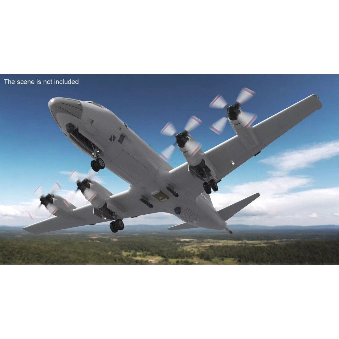 Maritime Patrol Aircraft 3D Model – PBR Textured Military Asset, FBX - View 5