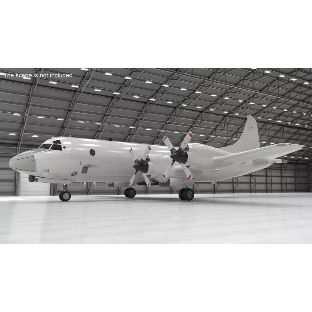 Maritime Patrol Aircraft 3D Model – PBR Textured Military Asset, FBX - View 6