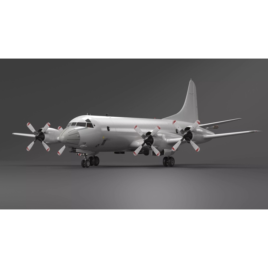 Maritime Patrol Aircraft 3D Model – PBR Textured Military Asset, FBX - View 8
